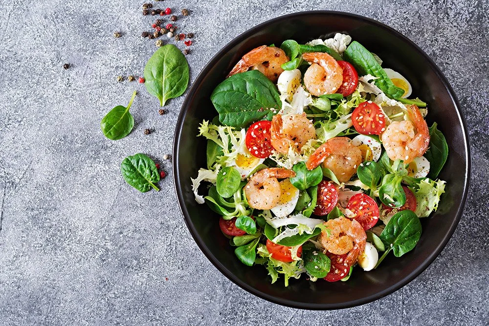 Insalata con gamberi